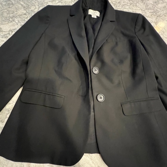 Loft Suit Jacket - Black Petite Size 0 - Picture 8 of 9
